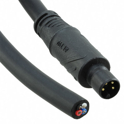 Q8D-04AMMM-QL8A01 by Amphenol LTW - CABLE 4POS MALE TO WIRE 3.28