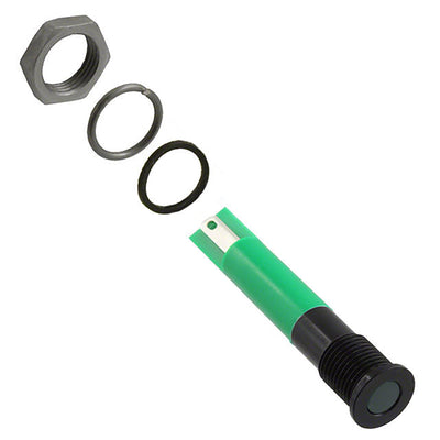 Q8F1BXXG110E by APEM Inc. - INDICATOR 110V 8MM FLUSH GREEN