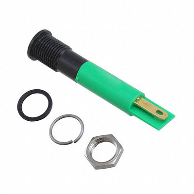 Q8F1BXXG24E by APEM Inc. - INDICATOR 24V 8MM FLUSH GREEN