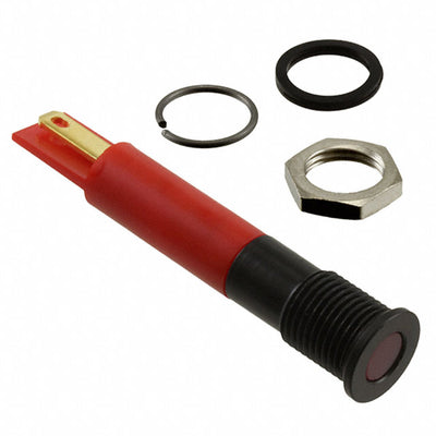 Q8F1BXXHR02E by APEM Inc. - 8MM FLSH BLK CHRM HYPR RED 2VDC