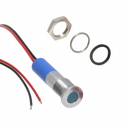 Q8F3CXXB24E by APEM Inc. - LED PM INDICATOR FLUSH BLUE