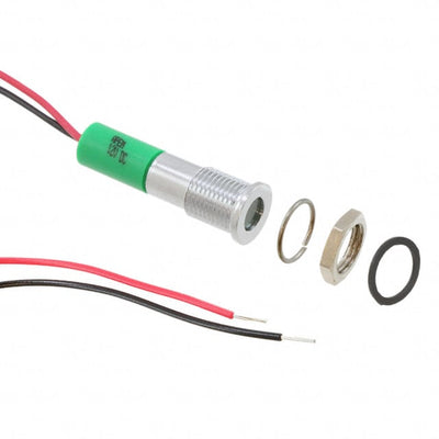 Q8F3CXXG24E by APEM Inc. - LED PM INDICATOR FLUSH GREEN