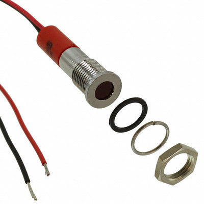 Q8F3CXXR12E by APEM Inc. - LED PM INDICATOR FLUSH RED
