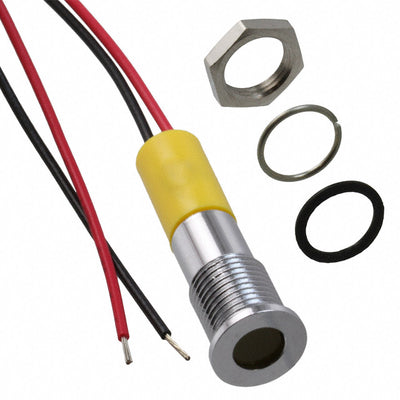 Q8F3CXXY12E by APEM Inc. - LED PM INDICATOR FLUSH YELLOW