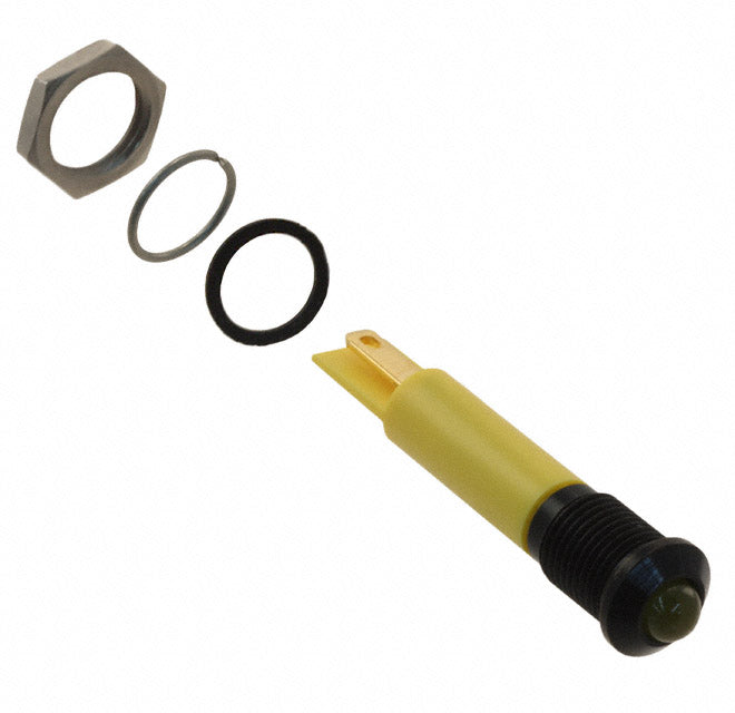 Q8P1BXXY110E by APEM Inc. - INDICATOR 110V 8MM PROMINENT YEL