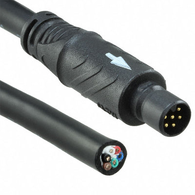 Q8U-06AMMM-QL8A01 by Amphenol LTW - CABLE 6POS MALE TO WIRE 3.28