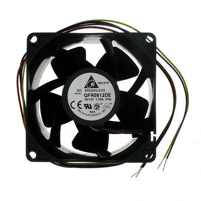 QFR0812DE-F00 by Delta Electronics - FAN AXIAL 80X38MM 12VDC WIRE