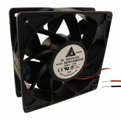 QFR1248GHE by Delta Electronics - FAN AXIAL 120X38MM 48VDC WIRE