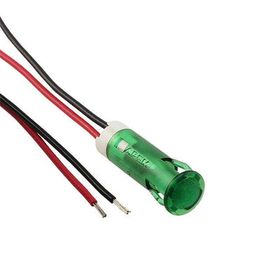 QS63XXG12 by APEM Inc. - INDICATOR 6MM FIXED GRN 12V WIRE