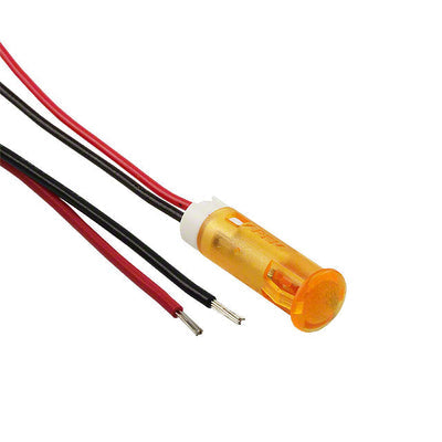 QS63XXO24 by APEM Inc. - INDICATOR 6MM FIXED ORA 24V WIRE