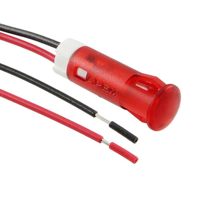 QS63XXR24 by APEM Inc. - INDICATOR 6MM FIXED RED 24V WIRE