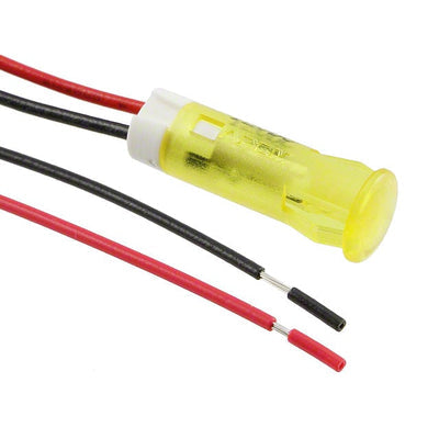 QS63XXY24 by APEM Inc. - INDICATOR 6MM FIXED YEL 24V WIRE