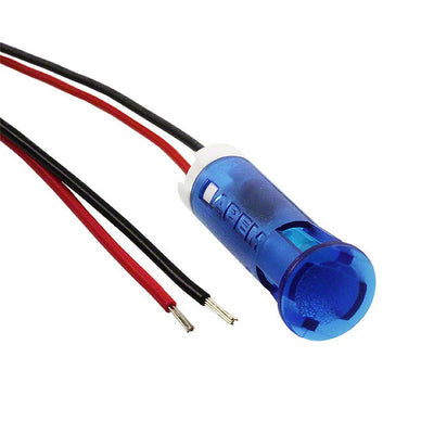QS83XXHB220 by APEM Inc. - INDICATOR 8MM FIXED HI BLU 220V
