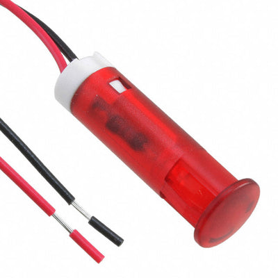 QS83XXR24 by APEM Inc. - INDICATOR 8MM FIXED RED 24V WIRE