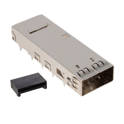 QSFPK-PF-01 by Samtec Inc. - CONNECTOR QSFP RCPT W/CAGE 38POS R/A