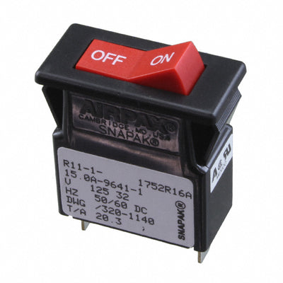 R11-1-15.0A-9641-1 by Sensata-Airpax - CIRCUIT BREAKER MAG-HYDR ROCKER