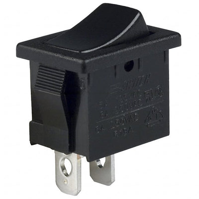 R1966ABLKBLKEF by E-Switch - ROCKER SWITCH SPST 15A 125V