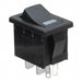 R1966ABLKBLKEGRED by E-Switch - ROCKER SWITCH SPST 15A 125V