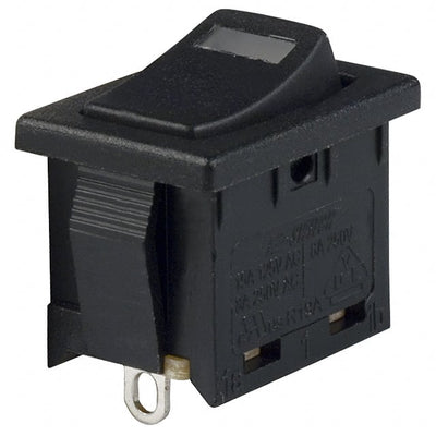 R1966ABLKBLKESYEL by E-Switch - ROCKER SWITCH SPST 15A 125V