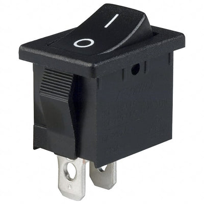 R1966ABLKBLKFF by E-Switch - ROCKER SWITCH SPST 15A 125V