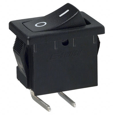 R1966ABLKBLKFR by E-Switch - ROCKER SWITCH SPST 15A 125V
