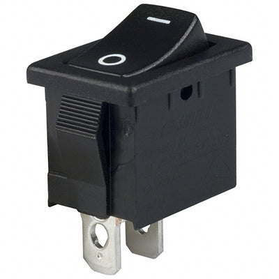 R1966ABLKBLKGF by E-Switch - ROCKER SWITCH SPST 15A 125V