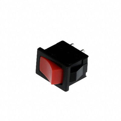R1966ABLKREDEF by E-Switch - ROCKER SWITCH SPST 15A 125V