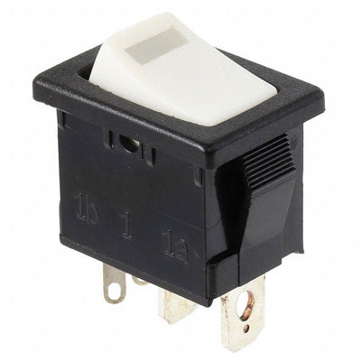 R1966ABLKWHTEFGRN by E-Switch - ROCKER SWITCH SPST 15A 125V
