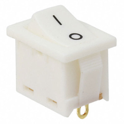 R1966AWHTWHTFS by E-Switch - ROCKER SWITCH SPST 15A 125V