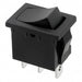 R1966CBLKBLKEF by E-Switch - ROCKER SWITCH SPDT 15A 125V
