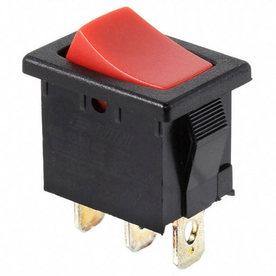 R1966CBLKREDEF by E-Switch - ROCKER SWITCH SPDT 15A 125V