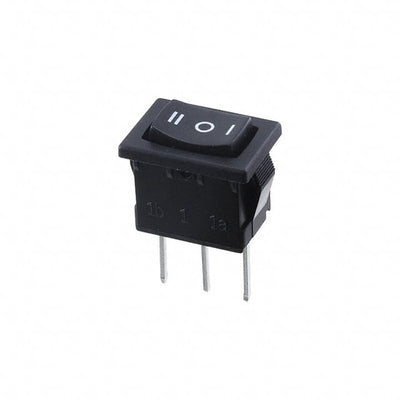 R1966DBLKBLKBP by E-Switch - ROCKER SWITCH SPDT 15A 125V