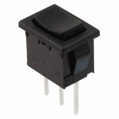 R1966DBLKBLKEP by E-Switch - ROCKER SWITCH SPDT 15A 125V