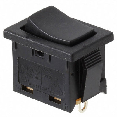 R1966DBLKBLKES by E-Switch - ROCKER SWITCH SPDT 15A 125V