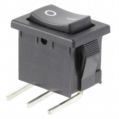 R1966DBLKBLKFR by E-Switch - ROCKER SWITCH SPDT 15A 125V