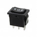 R1966DBLKBLKHF by E-Switch - ROCKER SWITCH SPDT 15A 125V