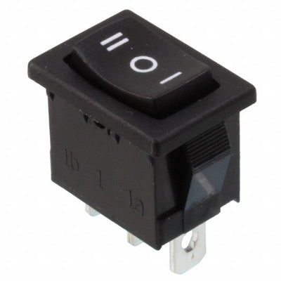 R1966HBLKBLKBF by E-Switch - ROCKER SWITCH SPDT 15A 125V