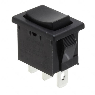 R1966HBLKBLKEF by E-Switch - ROCKER SWITCH SPDT 15A 125V