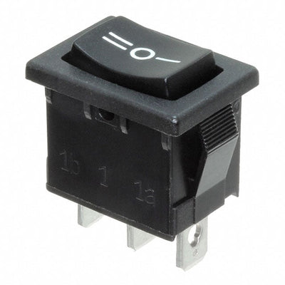 R1966IBLKBLKCF by E-Switch - ROCKER SWITCH SPDT 15A 125V
