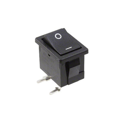 R1973ABLKBLKGR0 by E-Switch - ROCKER SWITCH SPST 9A 125V