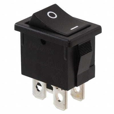 R1973BBLKBLKGF0 by E-Switch - ROCKER SWITCH DPST 9A 125V
