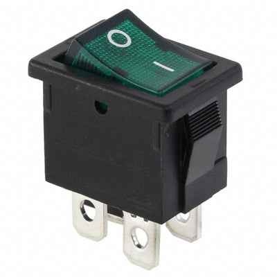 R1973BBLKGILFF1 by E-Switch - ROCKER SWITCH DPST 9A 125V