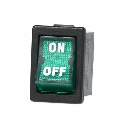 R1973BBLKGILIF2 by E-Switch - ROCKER SWITCH DPST 9A 125V