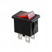 R1973BBLKRILEF4 by E-Switch - ROCKER SWITCH DPST 9A 125V