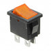 R1973BBLKYILEF3 by E-Switch - ROCKER SWITCH DPST 9A 125V