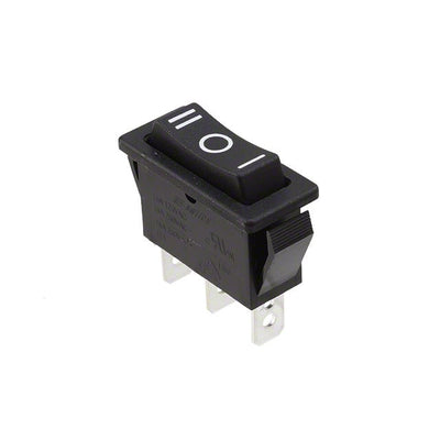 R4DBLKBLKBF0 by E-Switch - ROCKER SWITCH SPDT 15A 125V