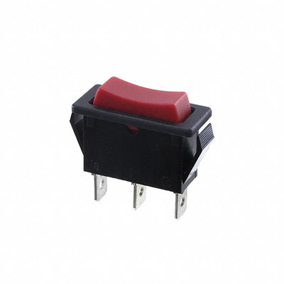 R4DBLKREDEFO by E-Switch - ROCKER SWITCH SPDT 15A 125V