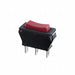 R4DBLKREDEFO by E-Switch - ROCKER SWITCH SPDT 15A 125V