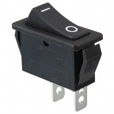 R4FBLKBLKGF0 by E-Switch - ROCKER SWITCH SPST-NO 20A 125V