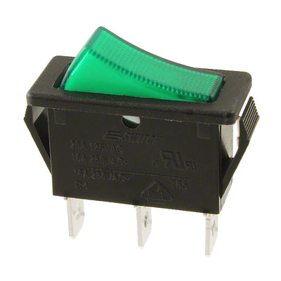 R4JBLKGILEF2 by E-Switch - ROCKER SWITCH SPST 20A 125V